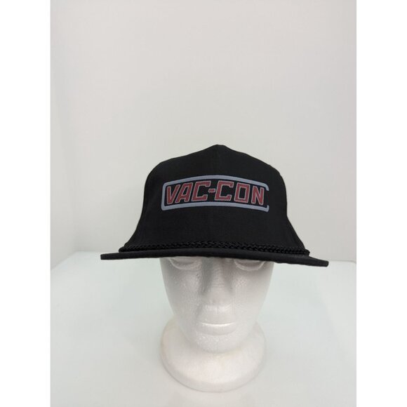 VAC-CON Graphic Logo Men Black Wide Brim Braid Adjustable Snapback Cap Hat - Picture 2 of 8